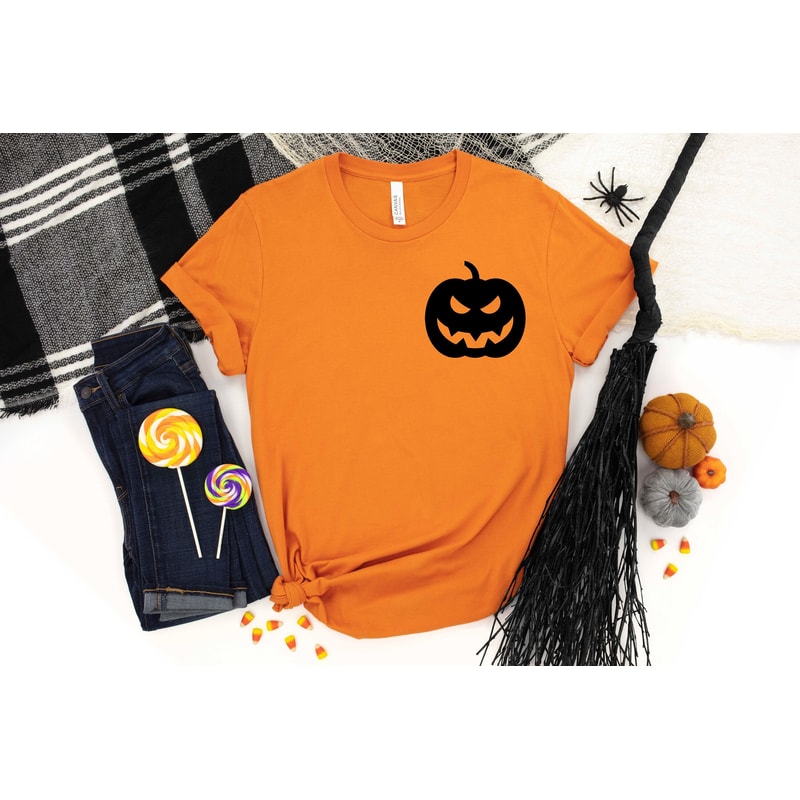Pocket Size Shirt, Halloween Shirts, Halloween Party, Halloween T-shirt, Halloween T Shirt, Pumpkin Shirt, Orange shirt, Matching Halloween - 1.jpg