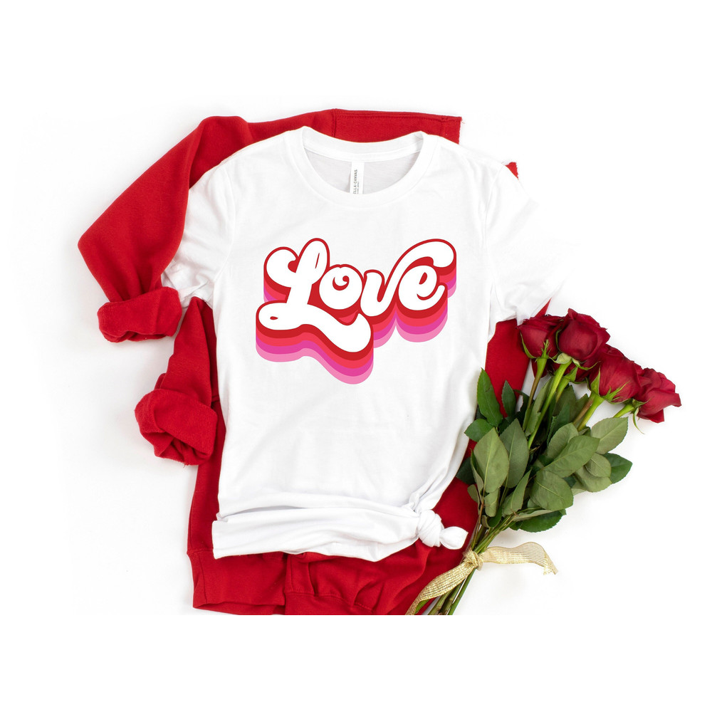 Retro Love Shirt-Valentines Day Shirt-Valentines Day Gift-Gift For Her-Couple Shirts-Love Shirt-Gift For Wife-Heart Shirt-Custom Shirts - 1.jpg