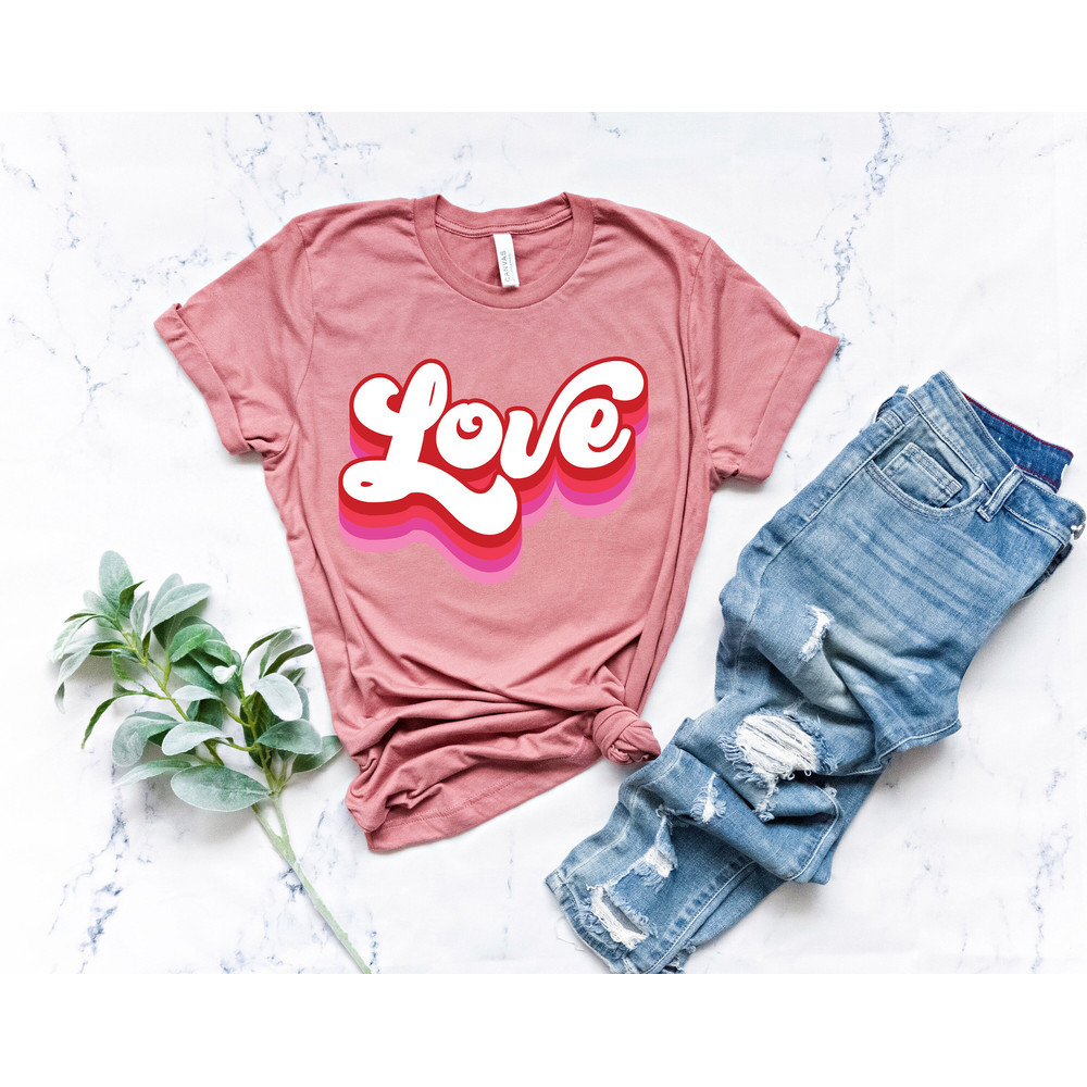 Retro Love Shirt-Valentines Day Shirt-Valentines Day Gift-Gift For Her-Couple Shirts-Love Shirt-Gift For Wife-Heart Shirt-Custom Shirts - 2.jpg