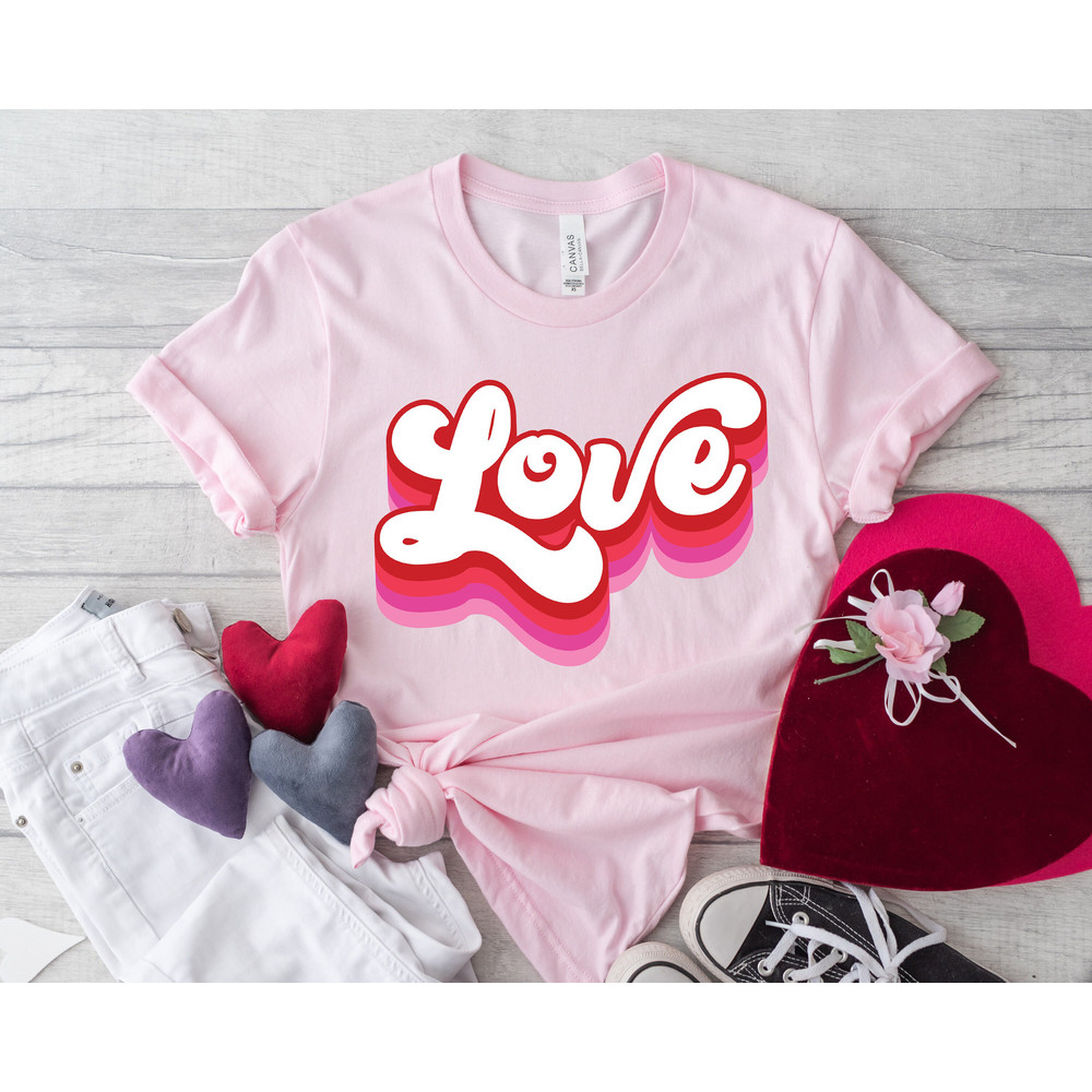 Retro Love Shirt-Valentines Day Shirt-Valentines Day Gift-Gift For Her-Couple Shirts-Love Shirt-Gift For Wife-Heart Shirt-Custom Shirts - 3.jpg