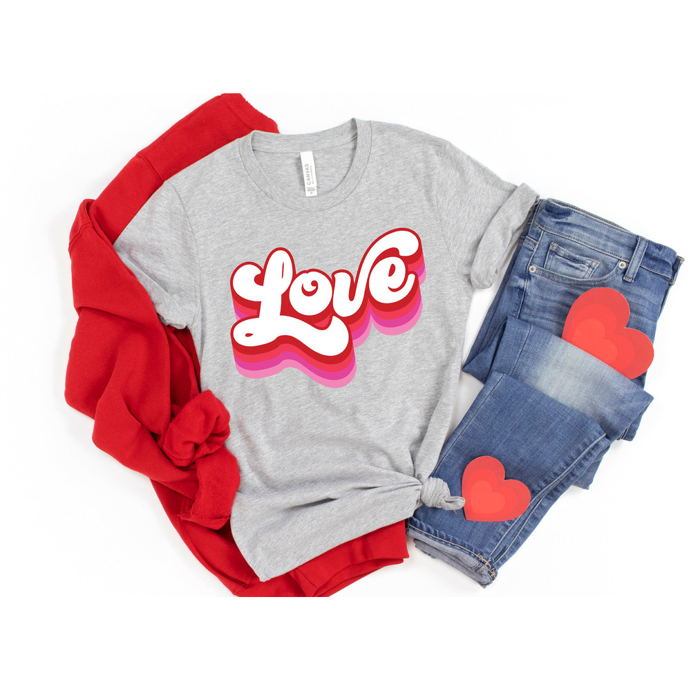 Retro Love Shirt-Valentines Day Shirt-Valentines Day Gift-Gift For Her-Couple Shirts-Love Shirt-Gift For Wife-Heart Shirt-Custom Shirts - 4.jpg