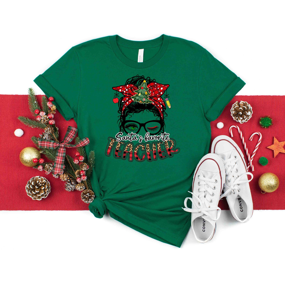 Santa's Favorite Teacher Shirt, Christmas Teacher Gift, Christmas Gift For Teacher, Santa's Best Teacher, Teacher Life, Teacher Shirt - 5.jpg