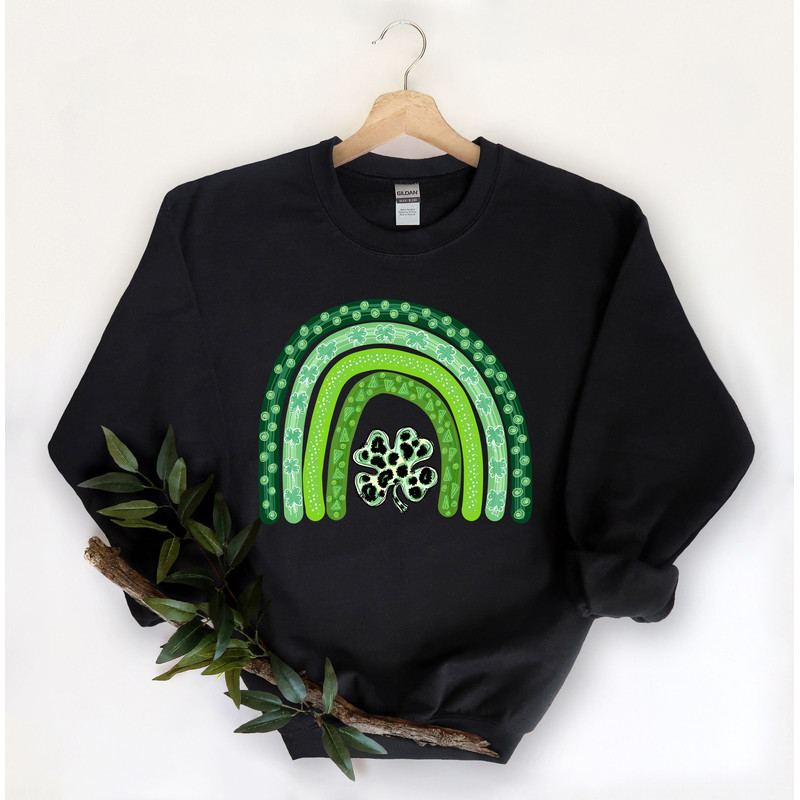 Shamrock Leopard Rainbow St Patrick's Day T-Shirt  Vintage St Patricks Day Shirt  Cute St Paddys Tee  Gift For BFF  Unisex Shirt - 4.jpg