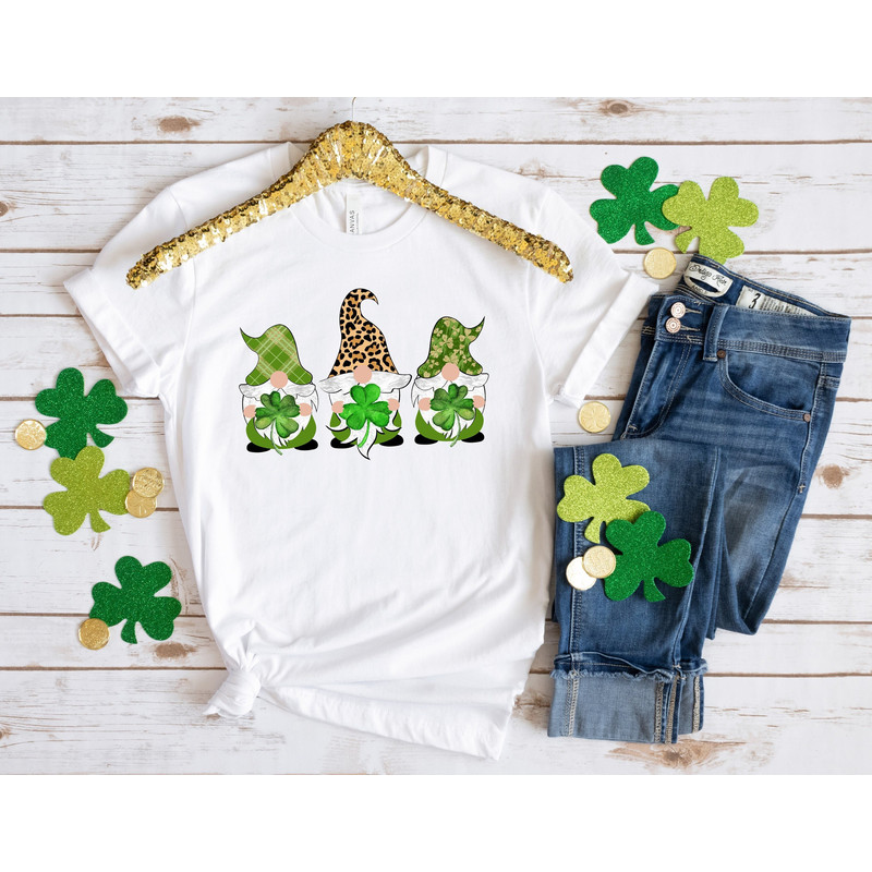 St Patrick's Day Gnomes Shirt,St Patricks Day Shirt,Shamrock Lucky Lips,Four Leaf Clover,Shamrock Shirts,Patrick's Day,Irish Tshirt - 1.jpg