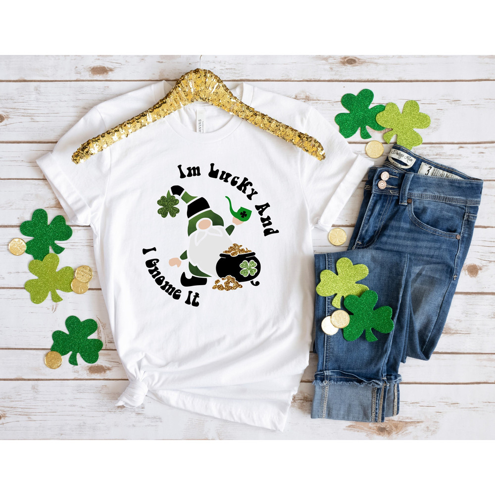 St Patrick's Day Gnomes Shirt,St Patricks Day Shirt,Shamrock Lucky Lips,Four Leaf Clover,Shamrock Shirts,Patrick's Day,Irish Tshirt - 1.jpg