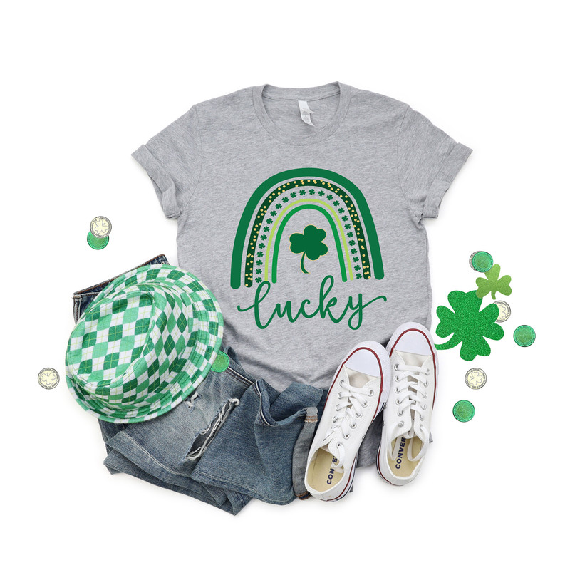 St Patrick's Day Lucky Rainbow Shirt,St Patricks Day Shirt,Shamrock Lucky Lips,Four Leaf Clover,Shamrock Shirts,Patrick's Day,Irish Tshirt - 2.jpg