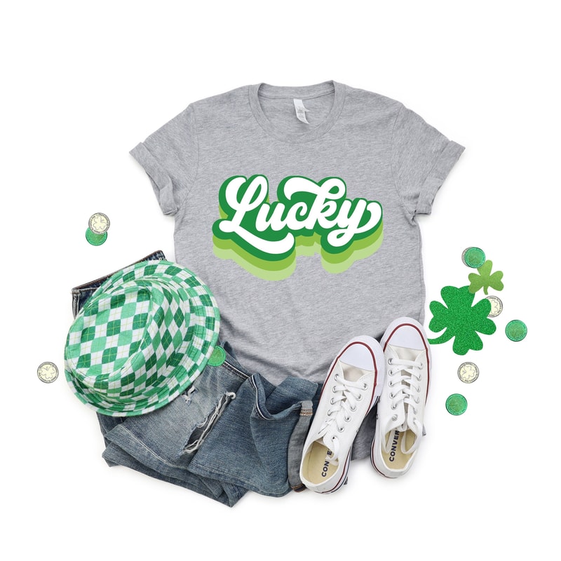 St Patrick's Day Lucky Shirt,St Patricks Day Shirt,Shamrock Lucky Lips,Four Leaf Clover,Shamrock Shirts,Patrick's Day,Irish Tshirt - 1.jpg