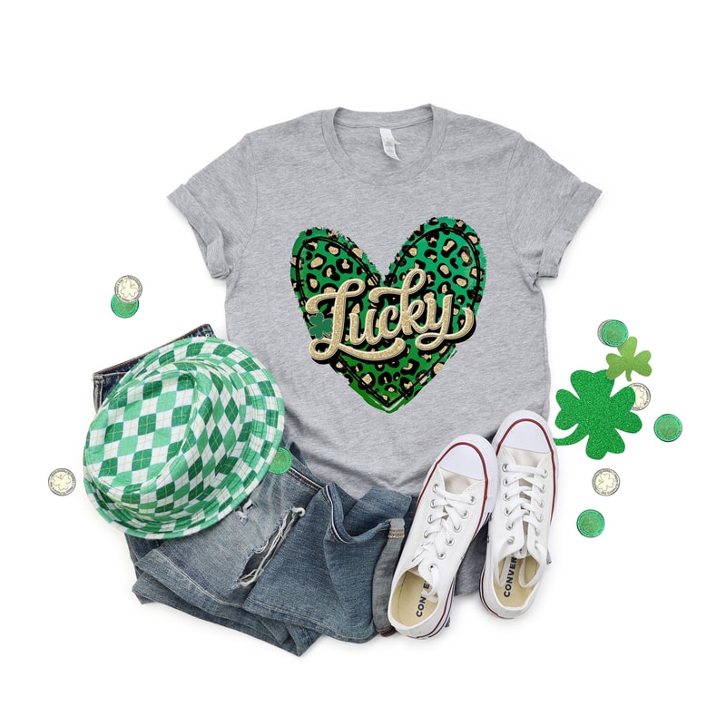 St Patrick's Day Lucky Shirt,St Patricks Day Shirt,Shamrock Lucky Lips,Four Leaf Clover,Shamrock Shirts,Patrick's Day,Irish Tshirt - 2.jpg
