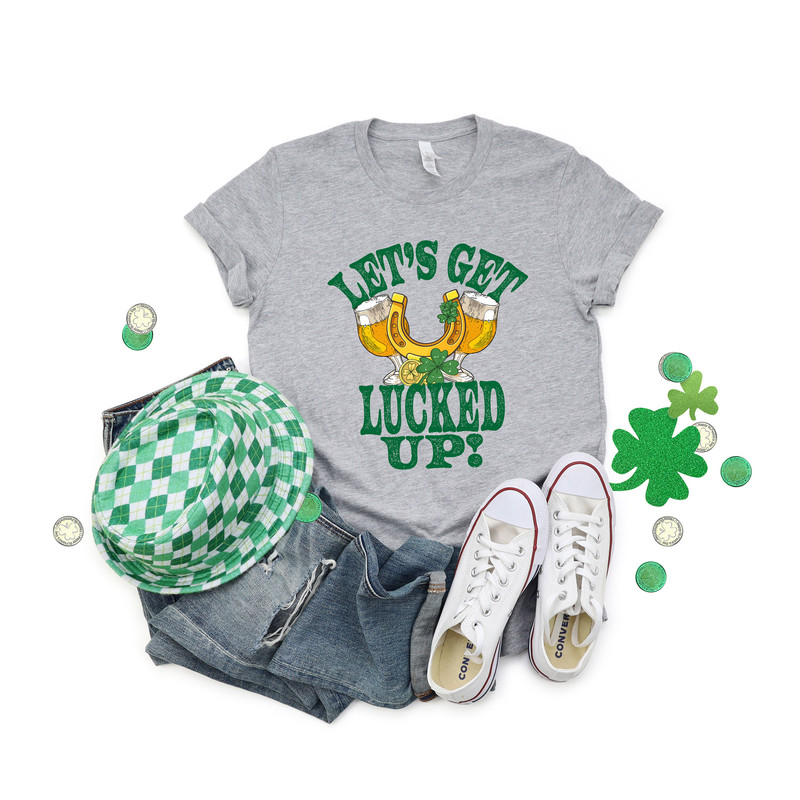 St Patrick's lets get lucked up Shirt,St Patricks Day Shirt,Patrick's Day Funny Shirt,Four Leaf Clover,Shamrock Shirts,Irish Tshirt - 2.jpg