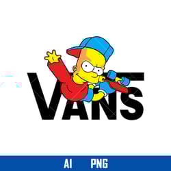 bart simpson vans png, vans logo png, bart simpson png, fashion brands logo png, ai file