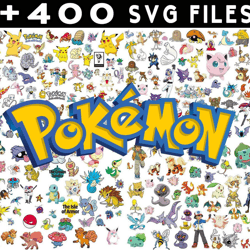 400 Pokemon SVG Bundle,SVG for Cricut,Pokemon for Print,Svg cut files