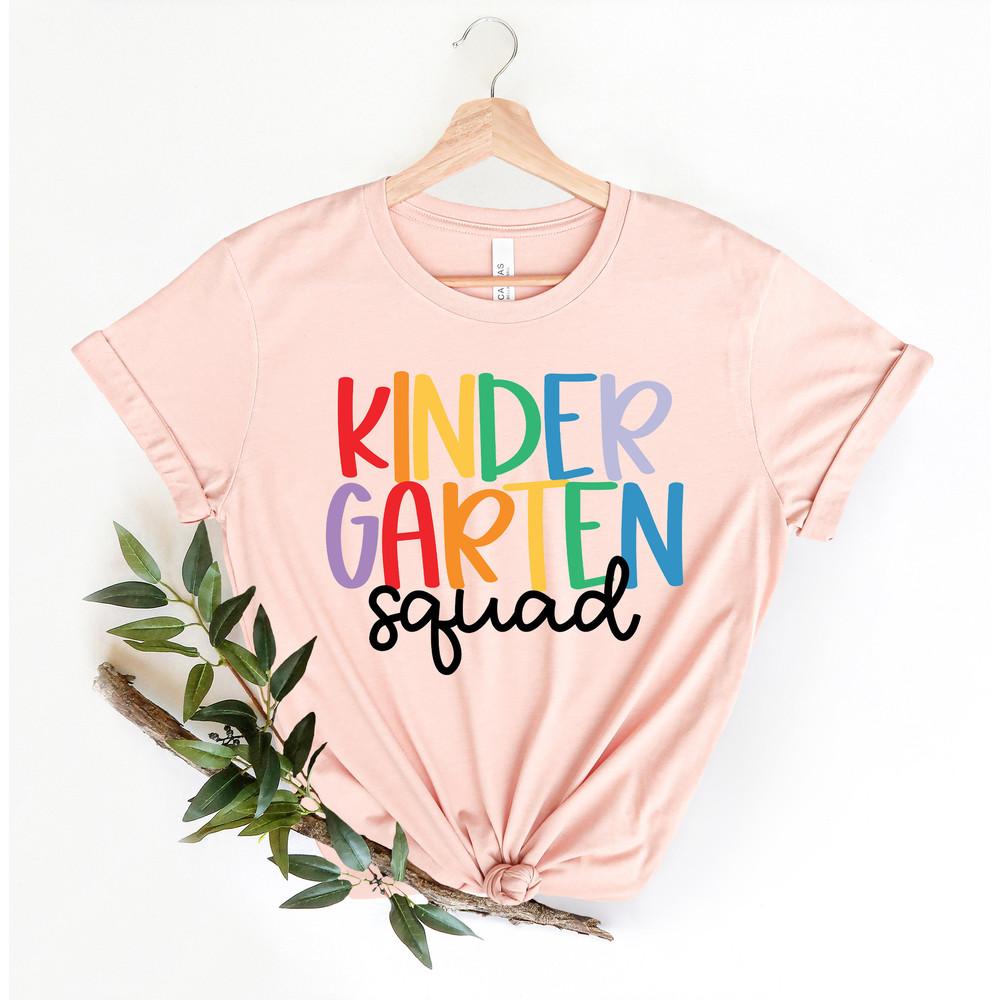 Team Kindergarten Crew, Teacher Shirt, Kinder Squad, Kindergarten Tribe, School Teacher, Teaching Shirt, Teacher Team, Unisex Graphic Tee - 2.jpg