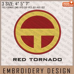 Red Tornado Embroidery Files, DC Comics, Movie Inspired Embroidery Design, Machine Embroidery Design