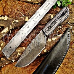 Custom Handmade Damascus Steel Hunting Skinner Knife With Dollar Sheet Handle. SK-91
