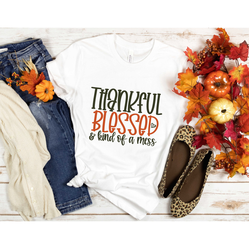 Thankful Grateful Blessed Shirt, Thanksgiving Shirt, Fall Shirt, Fall Teacher Shirt, Thankful Shirt, Thanksgiving Tshirt, Grateful Shirt - 2.jpg