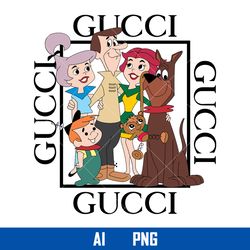 scooby doo and friend gucci png, gucci logo png, scooby doo png, gucci brand logo png, ai digital file