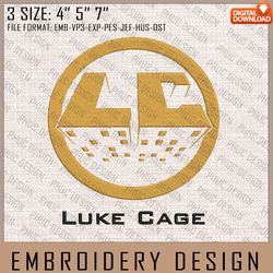 Luke Cage Embroidery Files, Marvel Comics, Movie Inspired Embroidery Design, Machine Embroidery Design
