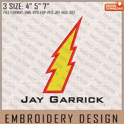 Jay Garrick Embroidery Files, DC Comics, Movie Inspired Embroidery Design, Machine Embroidery Design