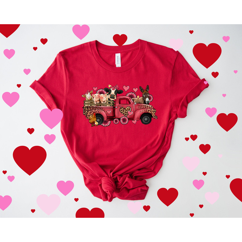 Valentine's Day Farm Truck Tshirt,Farm Animals Shirt,Valentine's Day Gift,Loads of Howdy Farm Animals Sweater,Valentines Shirt for Kids - 3.jpg