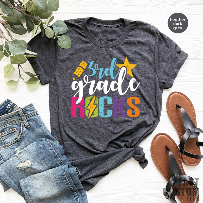 3rd Grade Rocks, Back To School, 3rd Grade Teacher Shirts, Third Grade Teacher Shirts, Teacher Shirt 3rd Grade Teacher Shirt, Teacher Shirts - 1.jpg