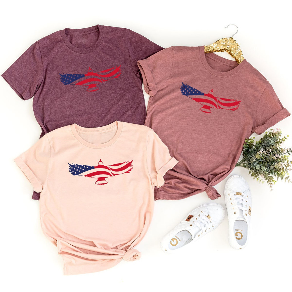 4th Of July Flag Graphic T-Shirt, Independence Day, Eagle American Flag, Patriotic Gifts, USA Shirt, America Shirt, Eagle Flag USA Shirt - 2.jpg