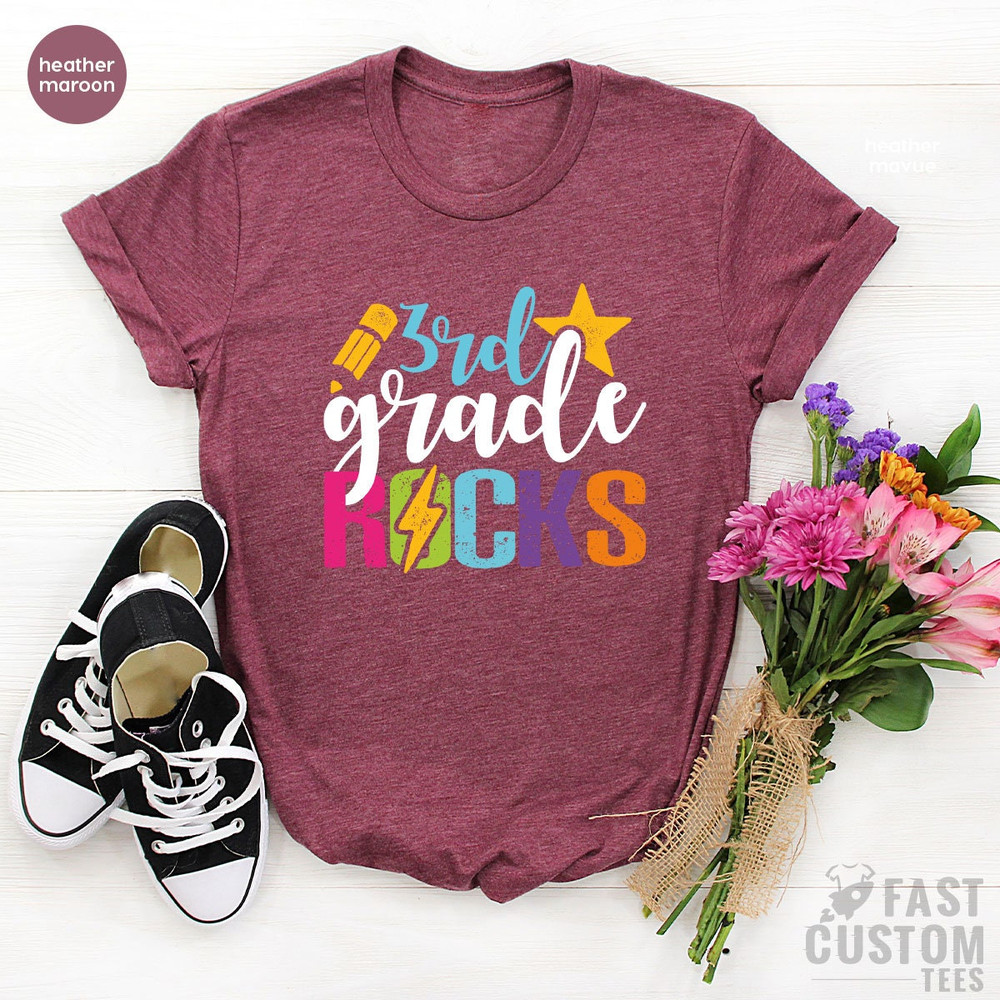 3rd Grade Rocks, Back To School, 3rd Grade Teacher Shirts, Third Grade Teacher Shirts, Teacher Shirt 3rd Grade Teacher Shirt, Teacher Shirts - 6.jpg