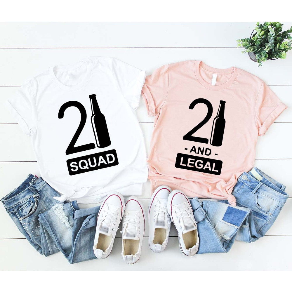 21st Birthday Matching Shirts, 21 And Legal Group Shirt, Hello 21 Shirt, Twenty-One Legal Shirt, Custom Birthday Tank Top, Gift for Birthday - 4.jpg