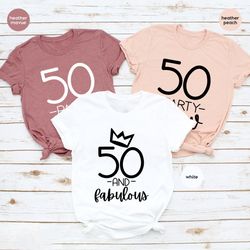 50 Party Crew, 50th Birthday T Shirt, 50th Birthday Gift, 50 and Fabolous, Hello Fifty T-Shirt, Fifty Crew Shirt, Fifty