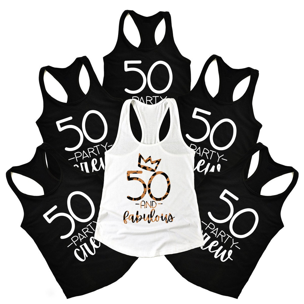 50 Party Crew, 50th Birthday T Shirt, 50th Birthday Gift, 50 and Fabolous, Hello Fifty T-Shirt, Fifty Crew Shirt, Fifty Years Old Gift - 2.jpg