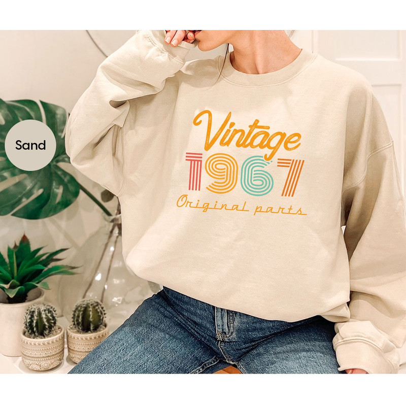 56th Birthday Sweatshirt, Vintage 1967 Hoodie, 56th Birthday Gift for Women, 56th Birthday Shirt Men, Retro Sweatshirt, Vintage Long Sleeve - 5.jpg