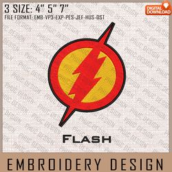 Flash Embroidery Files, DC Comics, Movie Inspired Embroidery Design, Machine Embroidery Design