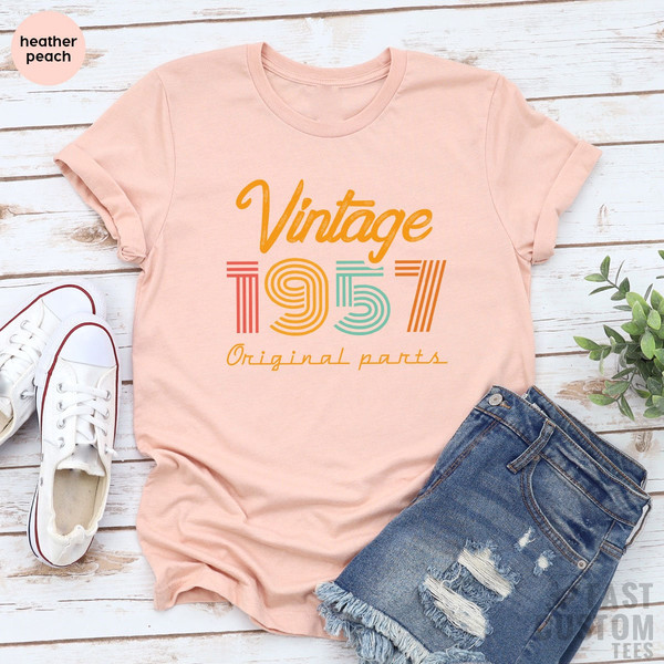 66th Birthday Shirt, Vintage T Shirt, Vintage 1957 Shirt, 66th Birthday Gift for Women, 66th Birthday Shirt Men, Retro Shirt, Vintage Shirts - 7.jpg