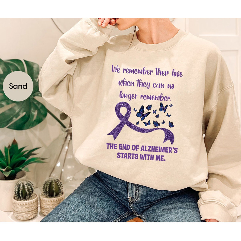 Alzheimer Crewneck Sweatshirt, Alzheimer Fighter T-Shirt, Alzheimers Awareness Shirt, Alzheimers Gifts, Alzheimer Diseasse Outfit - 7.jpg