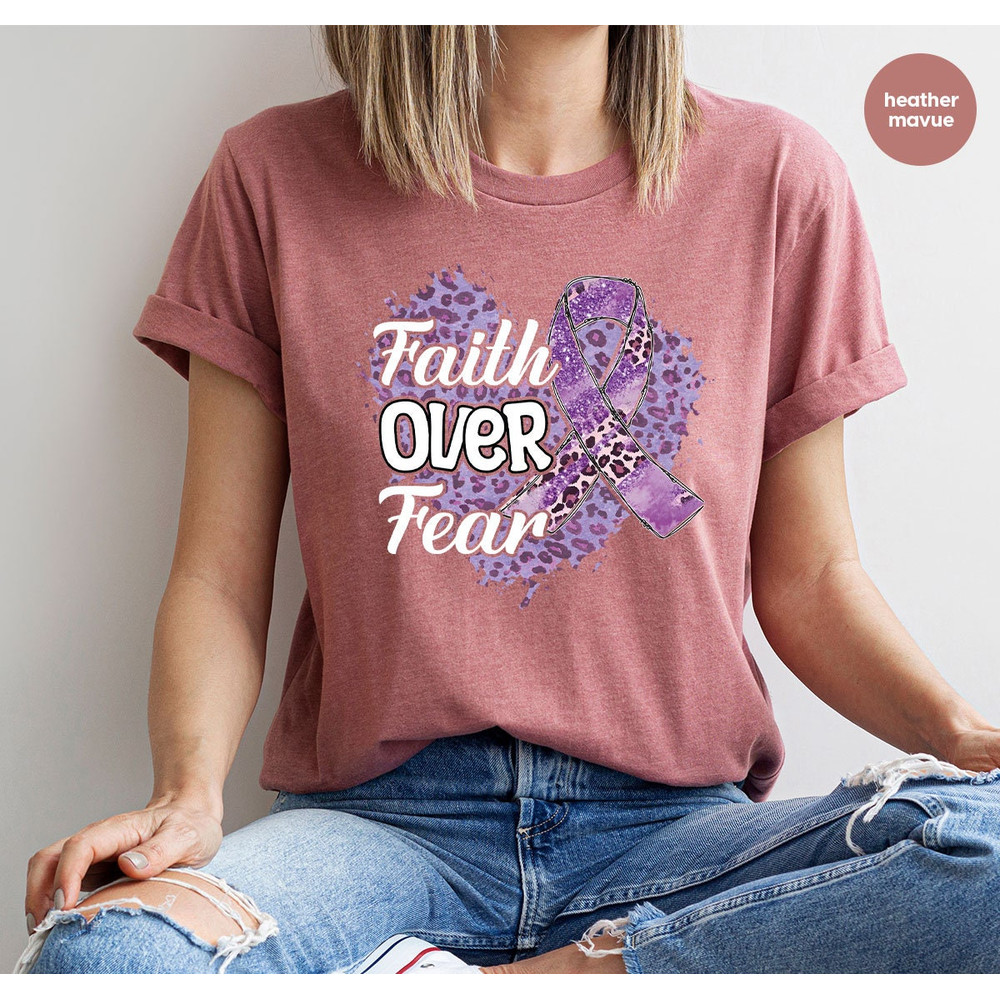 Alzheimer Shirt, Faith Over Fear Crewneck Sweatshirt, Alzheimers Awareness Month T-Shirt, Alzheimer Fighter Shirt, Alzheimer Support Gifts - 4.jpg
