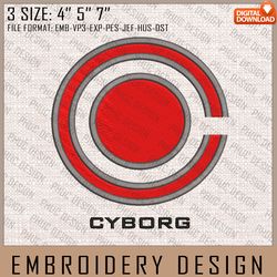 Cyborg Embroidery Files, DC Comics, Movie Inspired Embroidery Design, Machine Embroidery Design