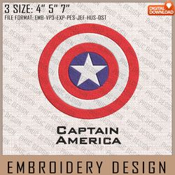 Captain America Embroidery Files, Marvel Comics, Movie Inspired Embroidery Design, Machine Embroidery Design