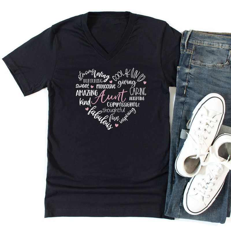 Auntie V-neck Shirt, Aunt Life Shirt, Mother's Day Aunt Shirt, Gift For Auntie, Aunt Shirt, Best Aunt Ever Shirt, Birthday Gift Aunt - 2.jpg