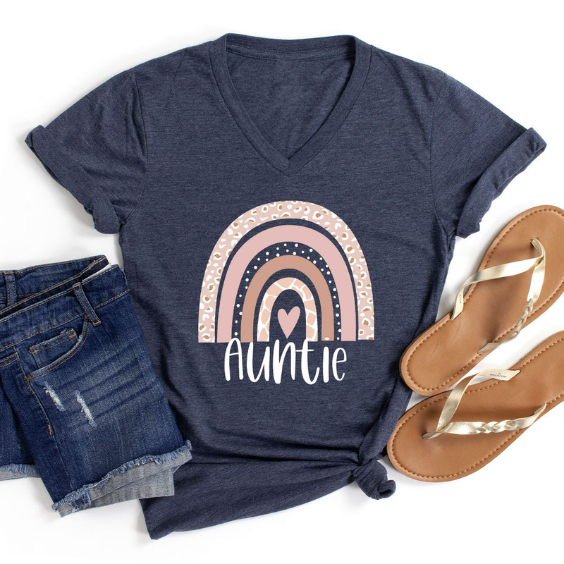 Auntie V-neck Shirt, Auntie Gift, Aunt Shirt, Gift for Auntie, Aunt Gift, Gift for Sister, Mothers Day Gift for Auntie, Auntie Birthday Gift - 4.jpg