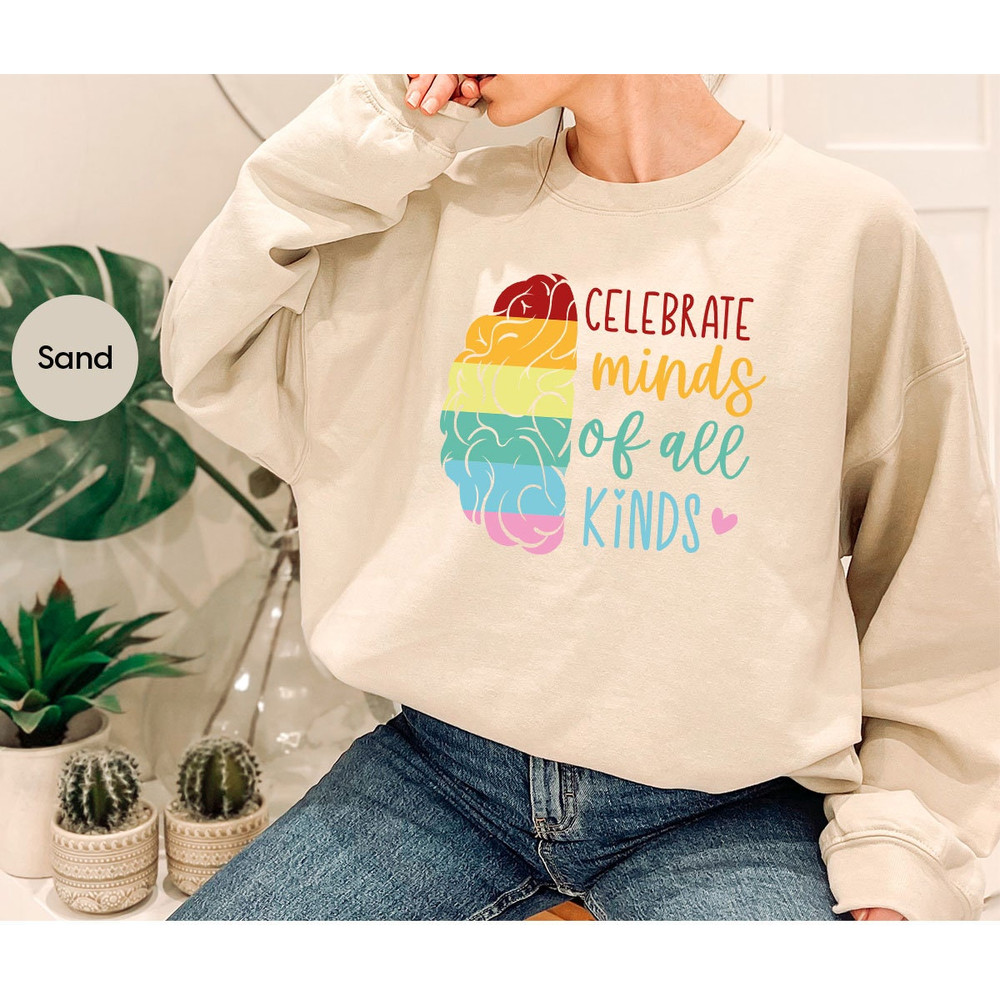 Autism Shirt, Neurodiversity Crewneck Sweatshirt, Celebrate Minds of All Kinds T-Shirt, Autism Awareness Tees, Neurodiverstiy Gift - 7.jpg