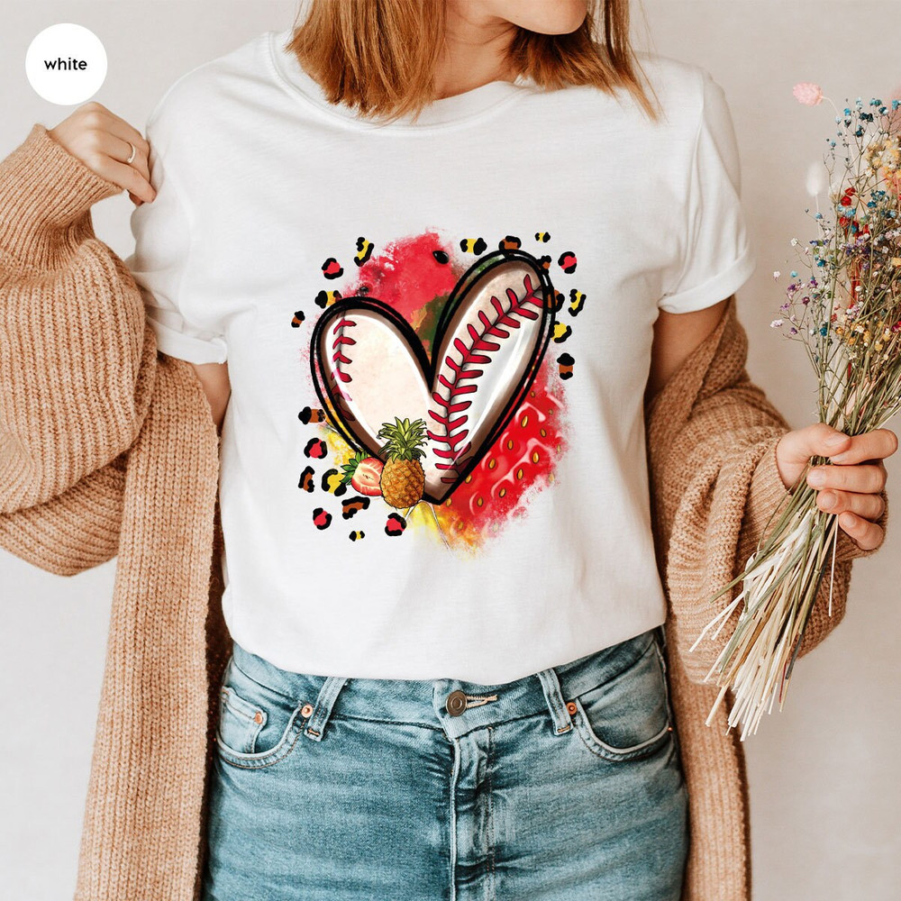 Baseball Heart Shirt, Baseball Gifts, Summer Graphic Tees, Gift for Her, Sports Mom T Shirt, Baseball Sister Clothing, Baseball Aunt Outfit - 5.jpg
