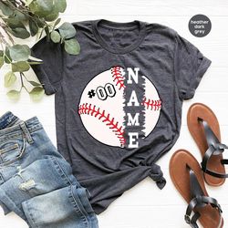 baseball mom shirt, baseball player outfit, custom baseball shirts, baseball gifts, personalized baseball graphic tees,