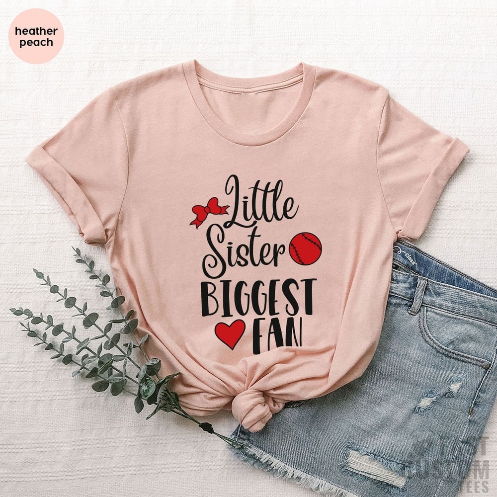 Baseball Sister T-shirt, Sister Biggest Fan Shirt, Softball Sister T-Shirt, Baseball Girl T Shirt, Softball Girl Tee, Match Day Shirt - 1.jpg