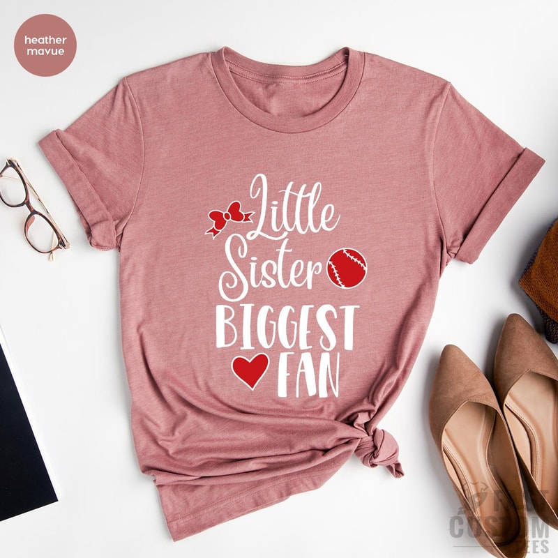Baseball Sister T-shirt, Sister Biggest Fan Shirt, Softball Sister T-Shirt, Baseball Girl T Shirt, Softball Girl Tee, Match Day Shirt - 2.jpg