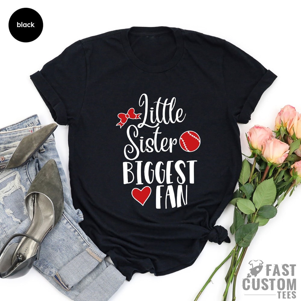 Baseball Sister T-shirt, Sister Biggest Fan Shirt, Softball Sister T-Shirt, Baseball Girl T Shirt, Softball Girl Tee, Match Day Shirt - 4.jpg