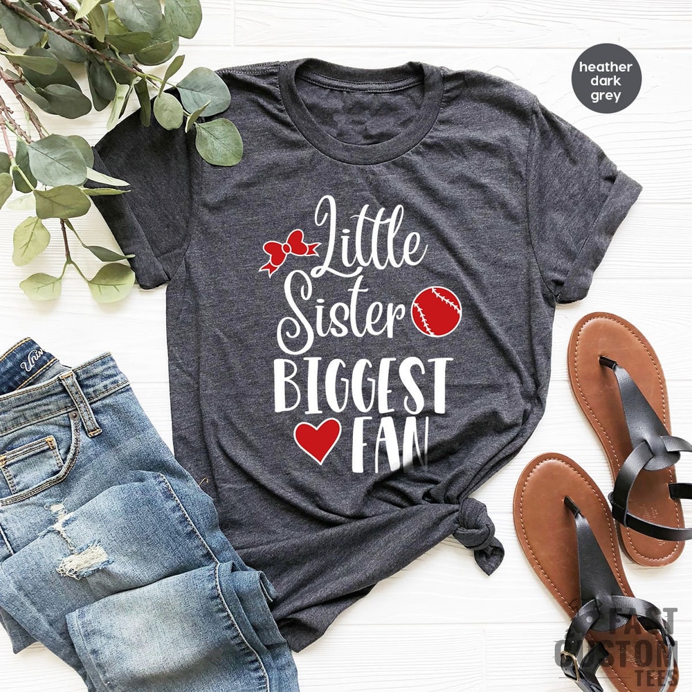 Baseball Sister T-shirt, Sister Biggest Fan Shirt, Softball Sister T-Shirt, Baseball Girl T Shirt, Softball Girl Tee, Match Day Shirt - 5.jpg