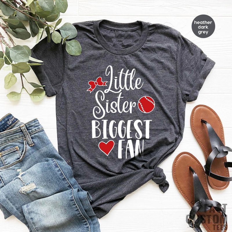 Baseball Sister T-shirt, Sister Biggest Fan Shirt, Softball Sister T-Shirt, Baseball Girl T Shirt, Softball Girl Tee, Match Day Shirt - 5.jpg