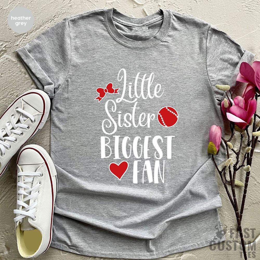 Baseball Sister T-shirt, Sister Biggest Fan Shirt, Softball Sister T-Shirt, Baseball Girl T Shirt, Softball Girl Tee, Match Day Shirt - 7.jpg