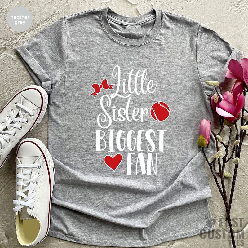 Baseball Sister T-shirt, Sister Biggest Fan Shirt, Softball Sister T-Shirt, Baseball Girl T Shirt, Softball Girl Tee, Match Day Shirt - 7.jpg