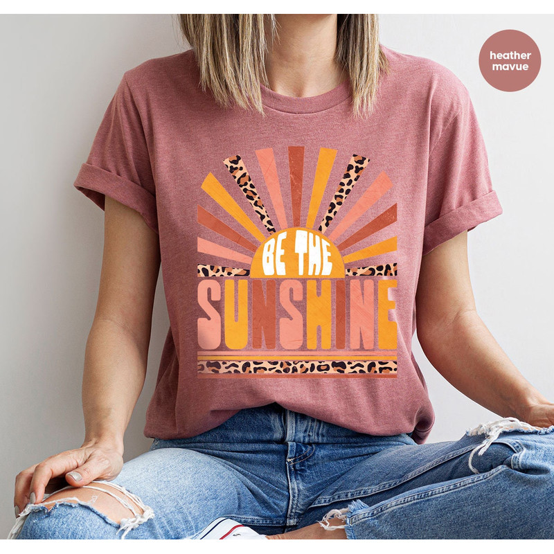 Be The Sunshine Teacher Shirt, Teacher Appreciation Shirt, Retro Sun T Shirt, Vintage Graphic T-Shirt, Kindness Tshirt, Motivational Shirt - 3.jpg