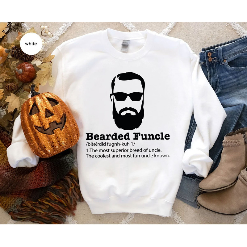 Bearded Funcle Hoodie, Funny Uncle Sweatshirt, Bearded Funcle Definition Tee, Funny Family Gift, Uncle Long Sleeve, Uncle Gift - 5.jpg